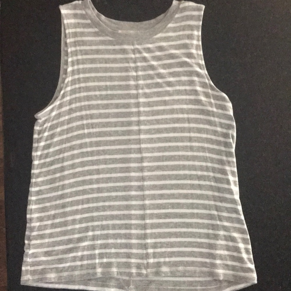 Grey and White striped shirt